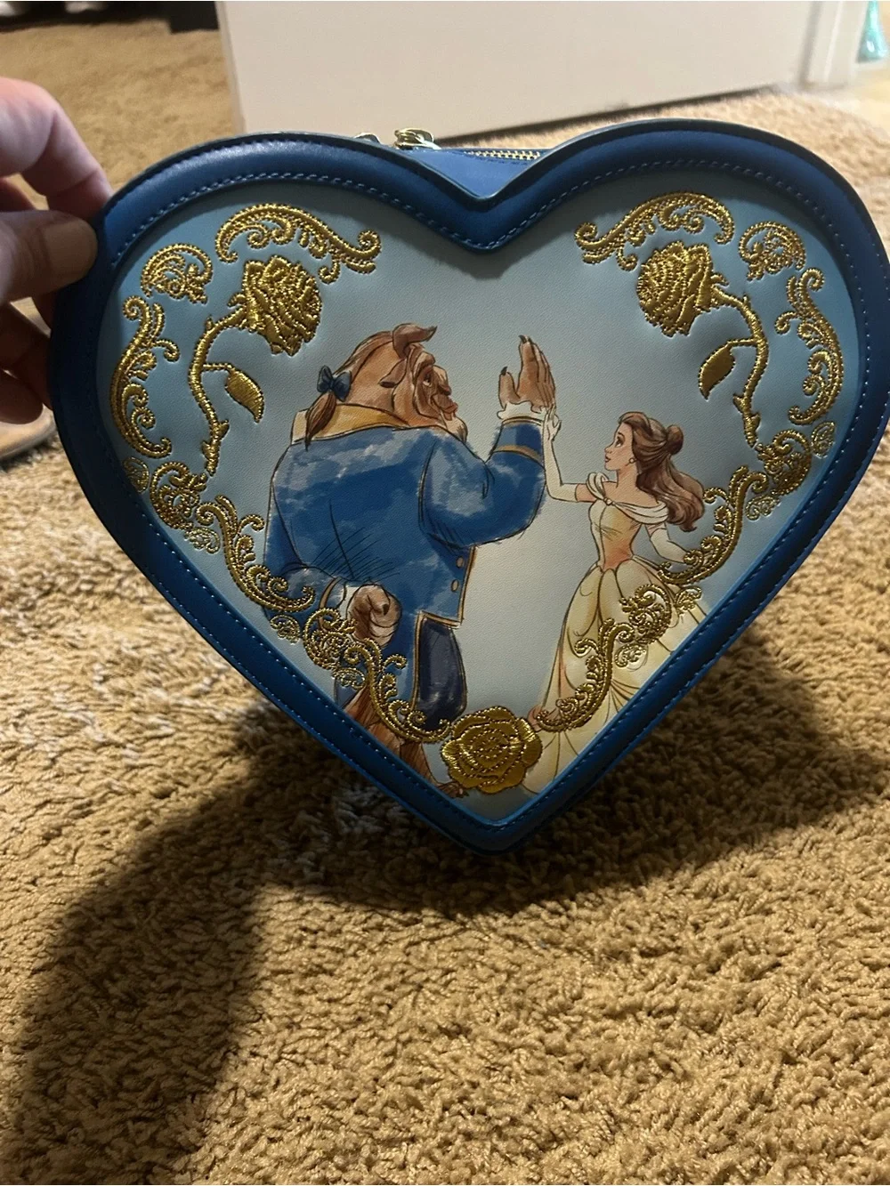 Loungefly Disney Beauty and the Beast Convertible Heart Mini Backpack/Crossbody
